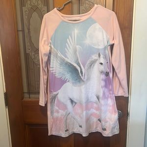 Unicorn fleece nightgown